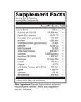 Supplement Facts for mV Digestive Enzyme — enzyme blend for comprehensive macronutrient digestion