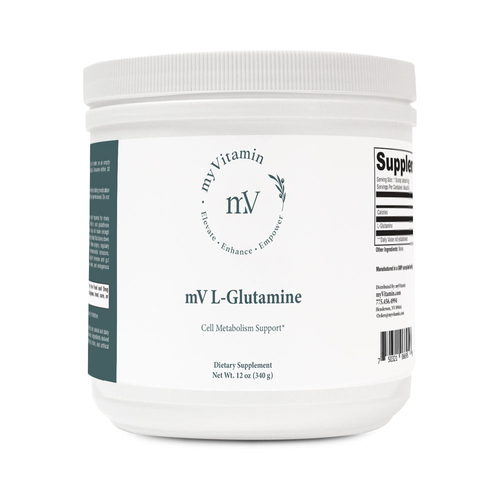 mV L-Glutamine — 12 oz (340 g) dietary supplement for gut, immune, and metabolic support