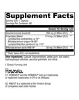 Supplement Facts for mV Probiotic — multi-strain probiotic plus Saccharomyces boulardii